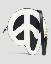 Moschino Two-tone leather cross-body bag - White White