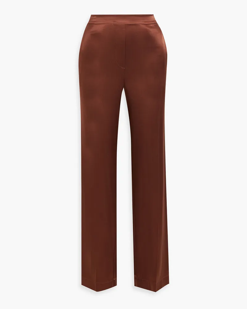 Joseph Tova silk-satin straight-leg pants - Brown Brown