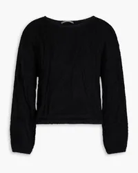 Alberta Ferretti Textured-knit wool sweater - Black Black