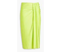 Draped stretch-jersey skirt - Green