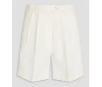 Husband cotton, wool and silk-blend shorts - White
