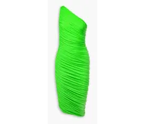 Diana one-shoulder ruched stretch-jersey dress - Green
