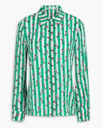 Alice + Olivia Alice Olivia - Printed silk crepe de chine shirt - Green Green