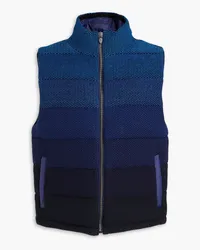 Missoni Dégradé quilted bouclé-knit down vest - Blue Blue