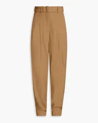 Joseph Drew belted pleated twill tapered pants - Neutral Neutral