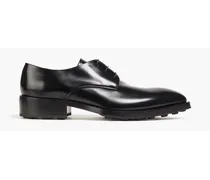 Glossed-leather Oxford shoes - Black
