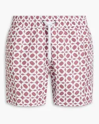 Frescobol Carioca Ipanema short-length printed swim shorts - Red Red