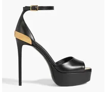 Pippa leather platform sandals - Black