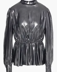 IRO Cordia gathered metallic georgette blouse - Metallic Metallic