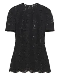 Valentino Garavani Cotton-blend corded-lace top - Black Black