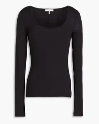 Rag & Bone Shaw cotton and modal-blend jersey top - Black Black