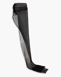 Rick Owens Asymmetric chiffon maxi skirt - Black Black