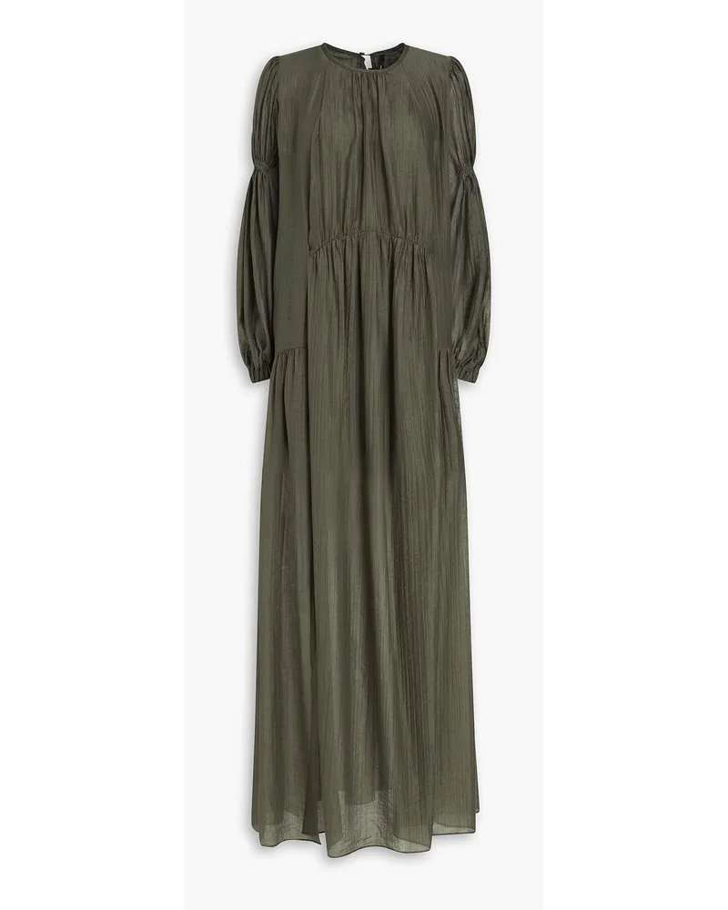 Mother of Pearl Plissé Tencel-blend™ maxi dress - Green Green