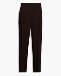 Vince Pleated twill straight-leg pants - Brown Brown