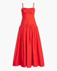 NICHOLAS Dolma gathered cotton maxi dress - Red Red