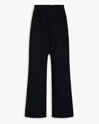 Emporio Armani Printed crepe wide-leg pants - Black Black