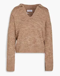 NAADAM Marled wool and cashmere-blend polo sweater - Brown Brown