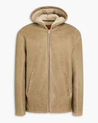 Sandro Shearling hooded jacket - Neutral Neutral