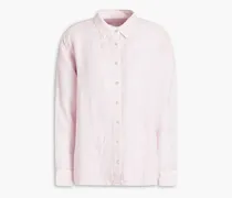 Embroidered linen shirt - Pink