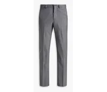 Slim-fit wool and silk-blend chinos - Gray