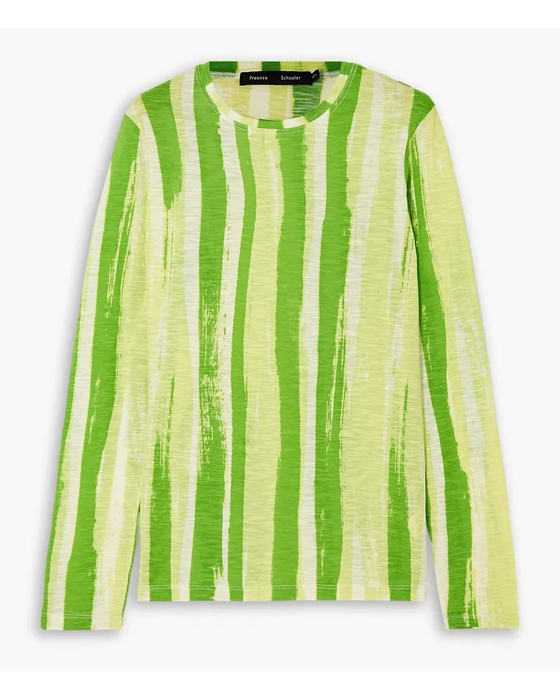 Proenza Schouler Printed cotton-jersey top - Green Green