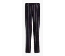 Altea striped wool-canvas straight-leg pants - Blue