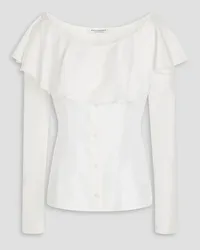 Philosophy Di Lorenzo Serafini Ruffled silk-satin top - White White