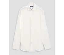 Antonio modal and wool-blend shirt - White