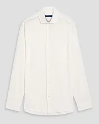 Frescobol Carioca Antonio modal and wool-blend shirt - White White