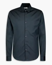 Sandro Cotton-blend poplin shirt - Blue Blue