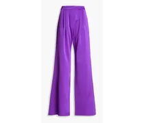 Patton satin-crepe wide-leg pants - Purple