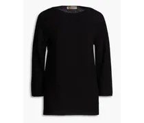 Cotton and cashmere-blend sweater - Black