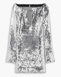 16ARLINGTON Solare sequined tulle mini dress - Metallic Metallic