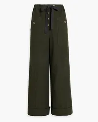 Ulla Johnson Kirkley striped cotton wide-leg pants - Green Green