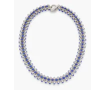 Silver-tone beaded necklace - Metallic