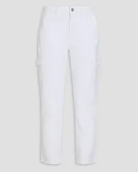 Paige Jolie cropped high-rise slim-leg jeans - White White