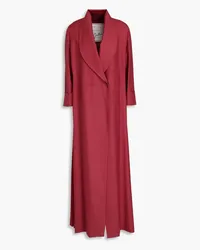 Giuliva Heritage Collection Angelica wool-blend twill coat - Burgundy Burgundy