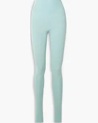 LE ORE Rimini mélange ribbed-knit leggings - Blue Blue