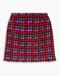 ASHISH Houndstooth sequined georgette mini skirt - Pink Pink