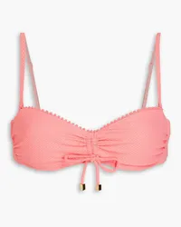 Heidi Klein Stretch-piqué underwired bikini top - Pink Pink