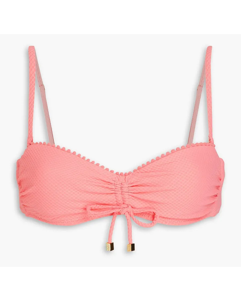 Heidi Klein Stretch-piqué underwired bikini top - Pink Pink