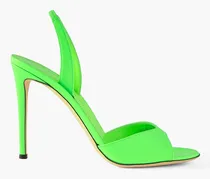 105 patent-leather slingback sandals - Green