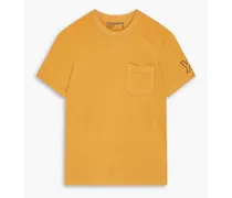 Logo-print cotton-jersey T-shirt - Yellow