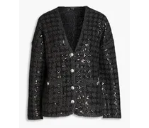 Monaly sequin-embellished tweed cardigan - Gray
