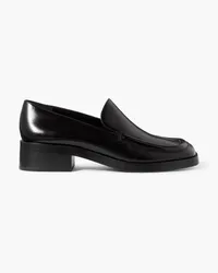 Vince Doris glossed-leather loafers - Black Black