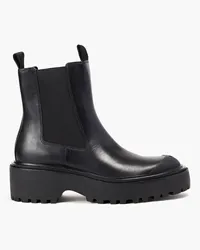 Tory Burch Rubber-trimmed leather Chelsea boots - Black Black