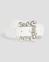 Sandro Leather belt - White White