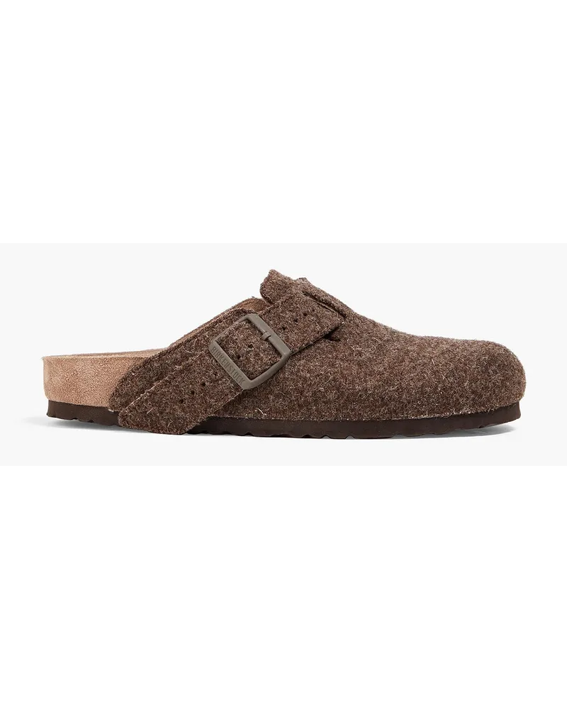 Birkenstock Boston felt slippers - Brown Brown