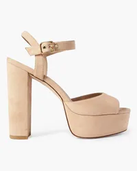 Stuart Weitzman Ryder suede platform sandals - Neutral Neutral