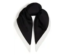 Logo-print silk-twill scarf - Black - OneSize
